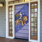 Nigeria Christmas Santa West African Lion Door Cover Adire Indigo Resist Dye Motifs