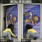 Nigeria Christmas Santa West African Lion Door Cover Adire Indigo Resist Dye Motifs