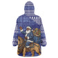 Nigeria Christmas Santa West African Lion Kid Wearable Blanket Hoodie Adire Indigo Resist Dye Motifs