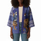 Nigeria Christmas Santa West African Lion Kimono Adire Indigo Resist Dye Motifs