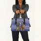Nigeria Christmas Santa West African Lion Leather Bag Adire Indigo Resist Dye Motifs