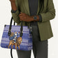 Nigeria Christmas Santa West African Lion Leather Bag Adire Indigo Resist Dye Motifs