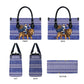 Nigeria Christmas Santa West African Lion Leather Bag Adire Indigo Resist Dye Motifs
