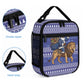 Nigeria Christmas Santa West African Lion Lunch Bag Adire Indigo Resist Dye Motifs