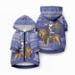 Nigeria Christmas Santa West African Lion Pet Hoodie Adire Indigo Resist Dye Motifs