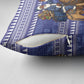 Nigeria Christmas Santa West African Lion Pillow Cover Adire Indigo Resist Dye Motifs