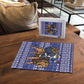 Nigeria Christmas Santa West African Lion Puzzle Adire Indigo Resist Dye Motifs