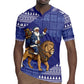 Nigeria Christmas Santa West African Lion Rugby Jersey Adire Indigo Resist Dye Motifs