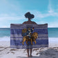 Nigeria Christmas Santa West African Lion Sarong Adire Indigo Resist Dye Motifs