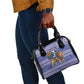 Nigeria Christmas Santa West African Lion Shoulder Handbag Adire Indigo Resist Dye Motifs