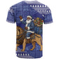 Nigeria Christmas Santa West African Lion T shirt Adire Indigo Resist Dye Motifs