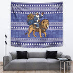 Nigeria Christmas Santa West African Lion Tapestry Adire Indigo Resist Dye Motifs