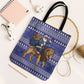 Nigeria Christmas Santa West African Lion Tote Bag Adire Indigo Resist Dye Motifs