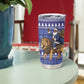 Nigeria Christmas Santa West African Lion Tumbler Cup Adire Indigo Resist Dye Motifs