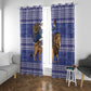 Nigeria Christmas Santa West African Lion Window Curtain Adire Indigo Resist Dye Motifs