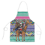 South Africa Christmas Santa Giraffe Apron Ndebele Geometric Patterns