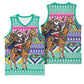 South Africa Christmas Santa Giraffe Basketball Jersey Ndebele Geometric Patterns