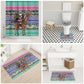South Africa Christmas Santa Giraffe Bathroom Set Ndebele Geometric Patterns