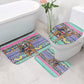 South Africa Christmas Santa Giraffe Bathroom Set Ndebele Geometric Patterns