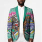 South Africa Christmas Santa Giraffe Blazer Ndebele Geometric Patterns