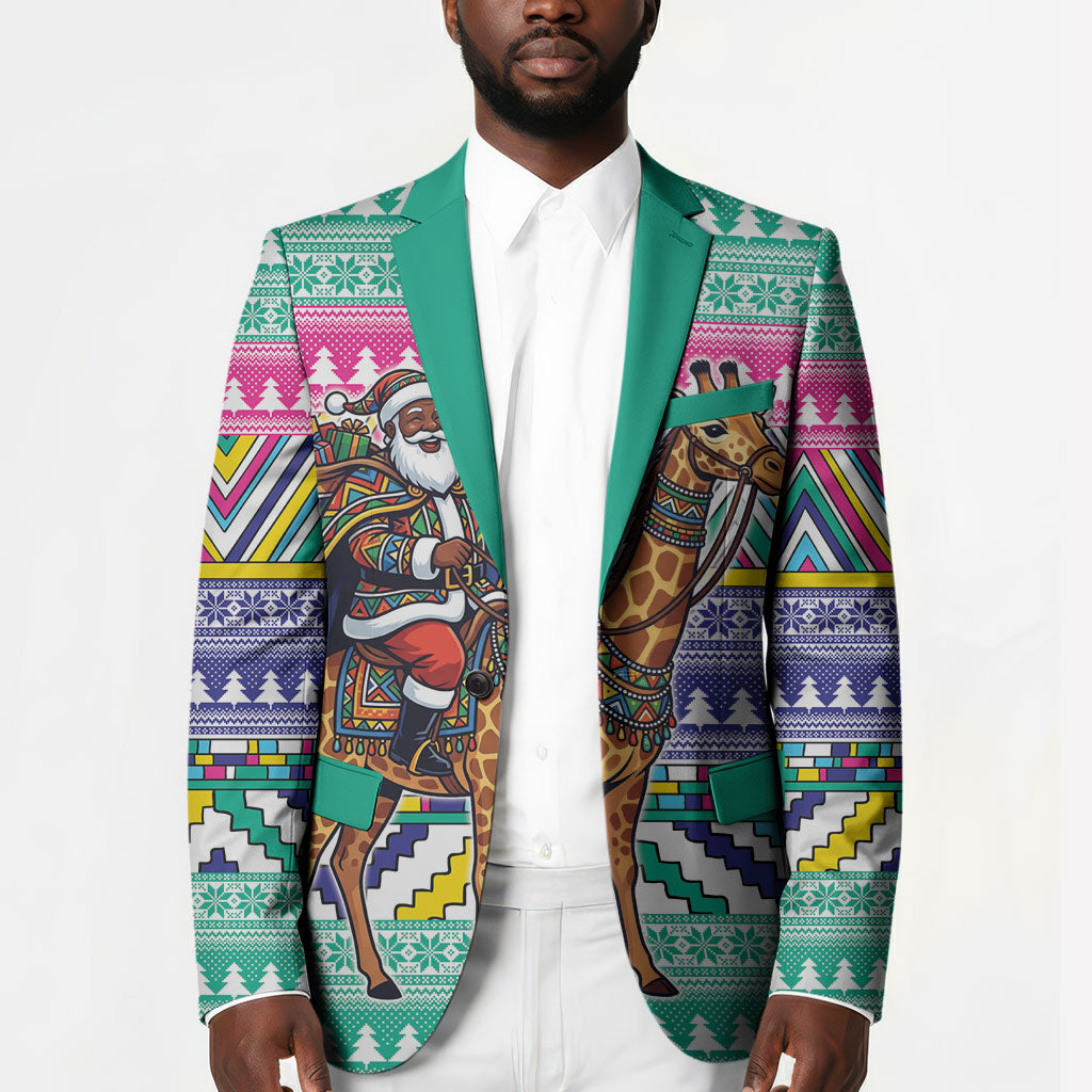 South Africa Christmas Santa Giraffe Blazer Ndebele Geometric Patterns