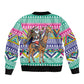 South Africa Christmas Santa Giraffe Bomber Jacket Ndebele Geometric Patterns