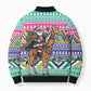 South Africa Christmas Santa Giraffe Bomber Puffer Jacket Ndebele Geometric Patterns