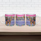 South Africa Christmas Santa Giraffe Ceramic Mug Ndebele Geometric Patterns