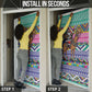 South Africa Christmas Santa Giraffe Door Cover Ndebele Geometric Patterns