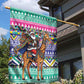 South Africa Christmas Santa Giraffe Garden Flag Ndebele Geometric Patterns