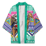 South Africa Christmas Santa Giraffe Kimono Ndebele Geometric Patterns