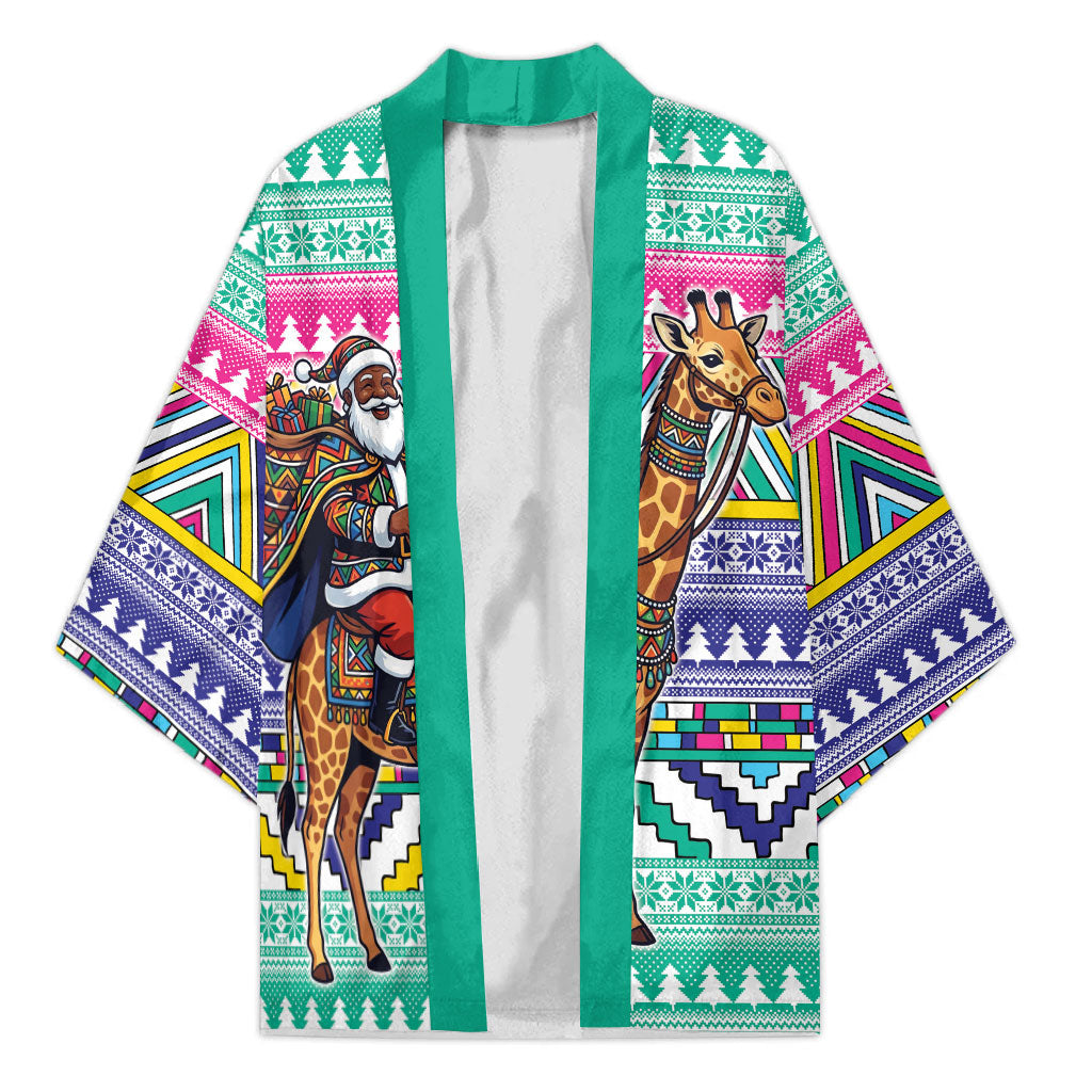 South Africa Christmas Santa Giraffe Kimono Ndebele Geometric Patterns
