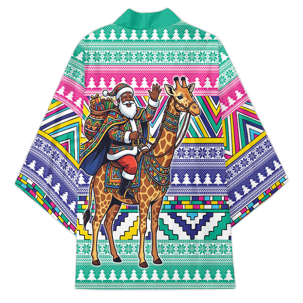 South Africa Christmas Santa Giraffe Kimono Ndebele Geometric Patterns