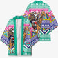 South Africa Christmas Santa Giraffe Kimono Ndebele Geometric Patterns