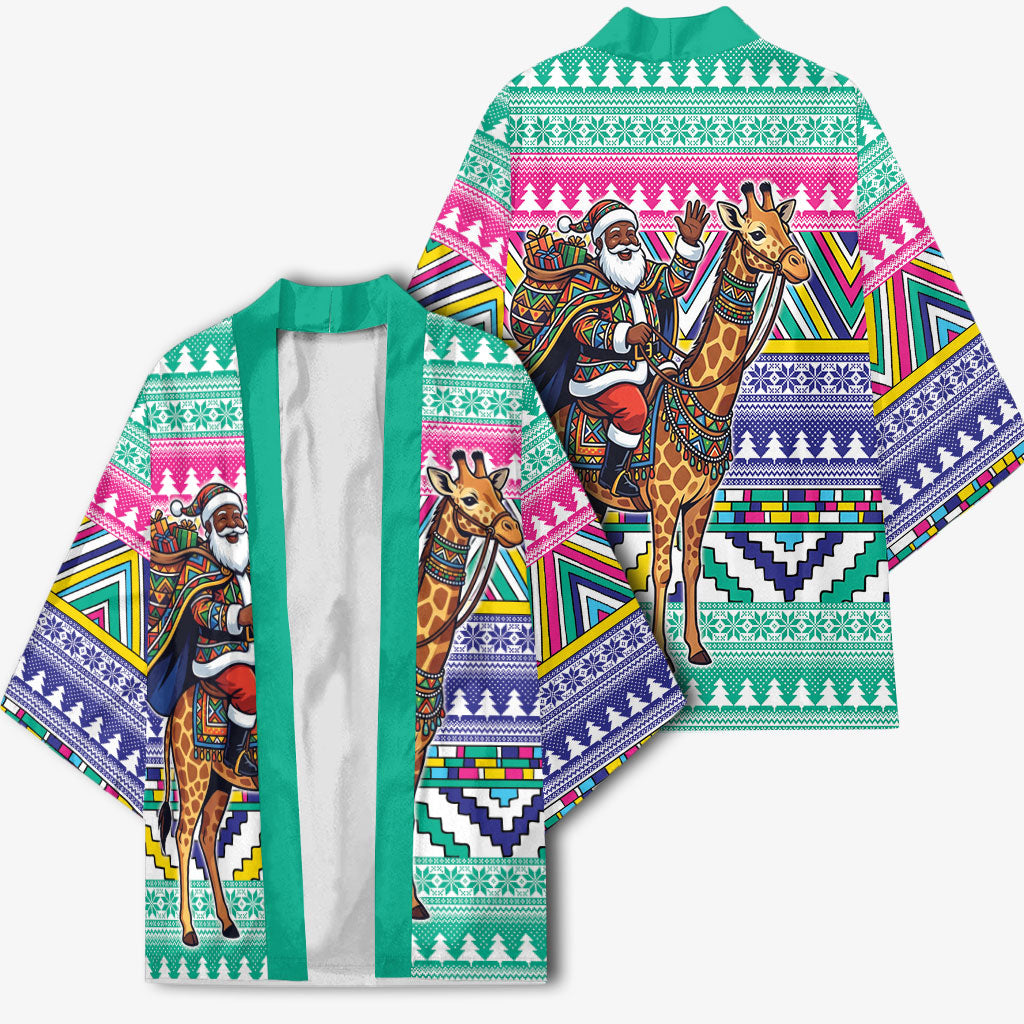 South Africa Christmas Santa Giraffe Kimono Ndebele Geometric Patterns
