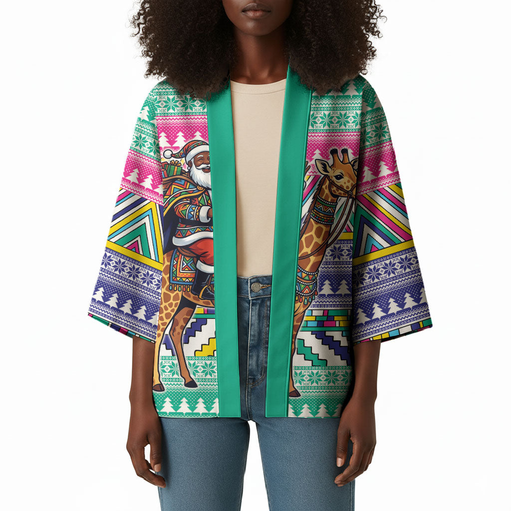 South Africa Christmas Santa Giraffe Kimono Ndebele Geometric Patterns