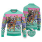 South Africa Christmas Santa Giraffe Ugly Christmas Sweater Ndebele Geometric Patterns