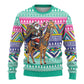 South Africa Christmas Santa Giraffe Ugly Christmas Sweater Ndebele Geometric Patterns