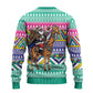 South Africa Christmas Santa Giraffe Ugly Christmas Sweater Ndebele Geometric Patterns