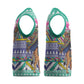 South Africa Christmas Santa Giraffe Christmas Knitted V-Neck Vest Ndebele Geometric Patterns