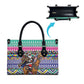 South Africa Christmas Santa Giraffe Leather Bag Ndebele Geometric Patterns