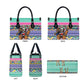 South Africa Christmas Santa Giraffe Leather Bag Ndebele Geometric Patterns