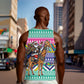 South Africa Christmas Santa Giraffe Men Tank Top Ndebele Geometric Patterns