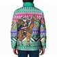 South Africa Christmas Santa Giraffe Padded Jacket Ndebele Geometric Patterns