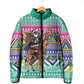 South Africa Christmas Santa Giraffe Padded Jacket Ndebele Geometric Patterns