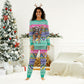 South Africa Christmas Santa Giraffe Christmas Pajama Set Ndebele Geometric Patterns