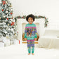 South Africa Christmas Santa Giraffe Christmas Pajama Set Ndebele Geometric Patterns