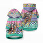 South Africa Christmas Santa Giraffe Pet Hoodie Ndebele Geometric Patterns