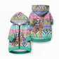 South Africa Christmas Santa Giraffe Pet Hoodie Ndebele Geometric Patterns