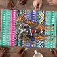 South Africa Christmas Santa Giraffe Puzzle Ndebele Geometric Patterns